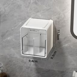Hộp Bảo Quản Mỹ Phẩm CONOPERY, Hộp Bảo Quản Phân Loại Màu Vàng Trắng, Thiết Kế Treo Chất Lượng Cao Nhựa Không Rỉ Kéo Ra Ngăn Kéo Bảo Quản Tổ Chức Phòng Tắm 4