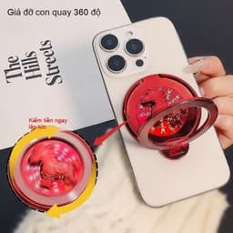 Giá Đỡ Điện Thoại Hình Con Quay Hồi Chuyển Mừng Năm Mới Nhẫn Đỡ Điện Thoại Kim Loại Chất Lượng Cao 6