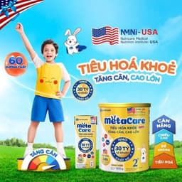 MẪU MỚI, DATE MỚI, Sữa bột Nutricare Metacare opti tiêu hóa/đề kháng số 0/1/2 800g phát triển toàn diện. 2