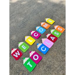 Welcome to class hình bút chì - Trang trí lớp học chữ WELCOME TO CLASS - decal dán hoặc Fomex 5mm - D2027 6
