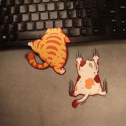 Decal Bộ 3 Miếng Sticker Hình Mèo Vui Nhộn Chống Thấm Nước 7