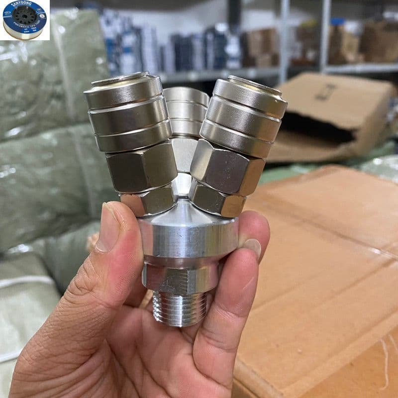 CHẠC CHIA KHÍ NÉN 2 NGẢ / 3 NGẢ REN 21MM REN NGOÀI – HÀNG NHẬT XỊN CHÍNH HÃNG