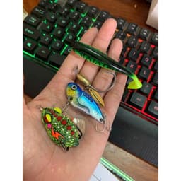 Bộ Mồi Câu Nước 3 Tầng - Nhái Hơi & Mồi Mềm, 5 Khóa Link Cá Sắt Shop Lure  Chất Lượng   DOCAU247 3