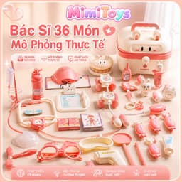 Vali Bác Sĩ Hình Thỏ MimiToys 36 Chi Tiết - Đồ Chơi Nhập Vai Khám Bệnh Cho Bé 3