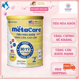 (TRỢ GIÁ) Sữa Bột Nutricare Metacare OPTI 0,1, 2+ 850g - Tiêu Hoá Khoẻ, Tăng Cân Cao Lớn.Date dài 8