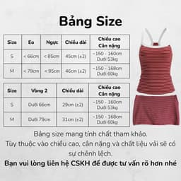 SET Áo 2 Dây Viền To Phối Chân Váy Cạp Trễ Kẻ Sọc PINKSTORE29 Kiểu Dáng Năng Động S132 9