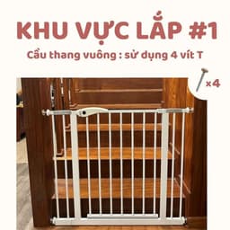 Thanh Chắn Cầu Thang - Thanh Chắn Cửa An Toàn Cho Bé - Không Khoan Đục Tường 3