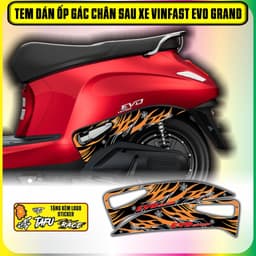 Tem dán xe evo grand tem dán gác chân sau evo tem nhựa nhám 3