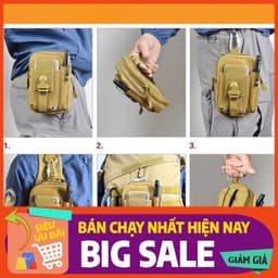 Túi đeo hông thắt lưng đựng dụng cụ, điện thoại đồ nhỏ gọn vải bố siêu bền 8