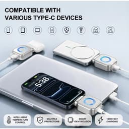 Bộ sạc tự động AWNGD 140W, phụ kiện sạc điện thoại, bảo vệ pin, tự ngắt khi đầy 4