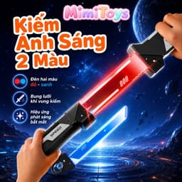 Đồ Chơi Kiếm Phát Sáng LED MimiToys - 2 Kiếm Ghép Thành Kiếm Đôi Siêu Ngầu Cho Bé 8