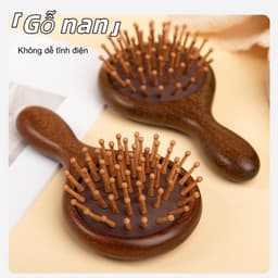 Lược Gỗ Đàn Hương Massage Đầu - Gỡ Rối, Chống Rụng Tóc, Giảm Đứt Gãy, Đệm Khí Đa Năng, Giúp Tóc Khỏe & Ngủ Ngon 2