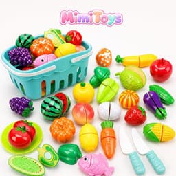 Set Hoa Quả Cắt Ghép MimiToys 30 Chi Tiết - Đồ Chơi Nhà Bếp Nhựa Cao Cấp Cho Bé 5