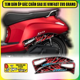 Tem dán xe evo grand tem dán gác chân sau evo tem nhựa nhám 1