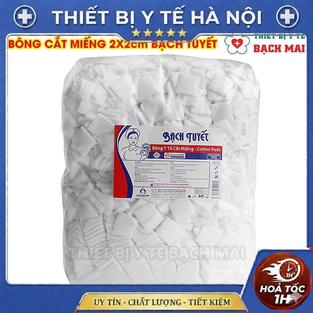 Bông Y Tế Bạch Tuyết Cắt Sẵn 2x2cm