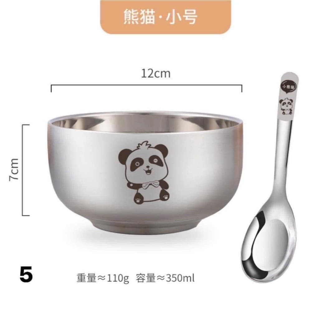 BỘ BÁT KÈM THÌA DỄ THƯƠNG CHO BÉ ĂN NGON