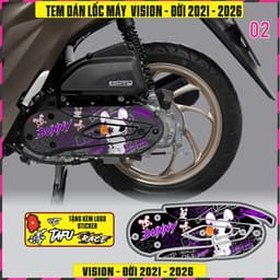Tam Dán Lốc Máy Xe Vision Đời 2021 Đến 2026 Mẫu Mới Cực Đẹp Decal 3 Lớp Chất lượng 6