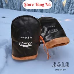 [Hàng Đẹp ] Găng Tay Đi Xe Máy Có Lót Nỉ Giữ Ấm Mùa Đông TUNGVU Cho Nam Và Nữ - Bao Tay 1