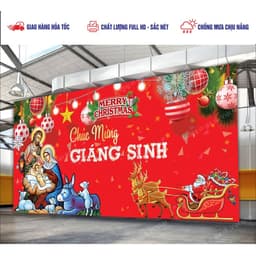 Phông Nền NOEL Decor Noel Giáng Sinh In Bạt InTheo Yêu Cầu_ Mẫu sẵn_Mẫu Thiết Kế_In Lấy Ngay 4
