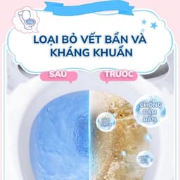 Gochy Hộp 10 Viên Sạch Bồn Cầu Clean All 50g - Tẩy Mảng Bám Khử Mùi & Diệt Khuẩn 368 Lần Xả - Hương Đào 8