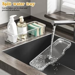 Kệ Để bồn rửa chén nhà bếp, Giá Đỡ bồn bát nhựa PET có khay thoát nước, Kệ để đồ rửa chén Tiện Dụng 6
