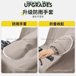 Áo mưa vải Oxford đi xe máy xe điện dạng khóa kéo, cúc bấm dày dặn chống thấm tốt - hieuanh1688 4