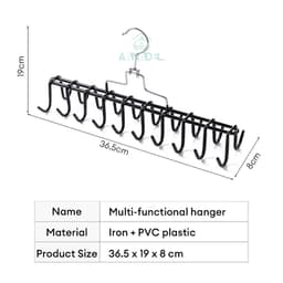 Aanadel📢Giá để đồ tủ quần áo Giá treo đồ lót Áo vest Móc chống trượt 6