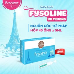 Nước muối ưu trương FYSOLINE hỗ trợ viêm mũi, nghẹt mũi cho bé (Hộp xanh 20 ống x 5ml) 4