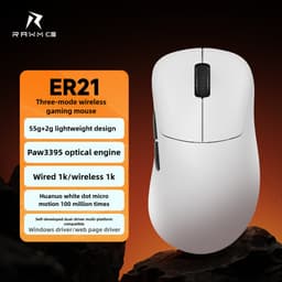 (Gear Việt) Chuột không dây Gaming Công thái học ERGO RAWM ER21 PRO 8KHz Lightweight Wireless Mouse PAW3950 30000DP 6