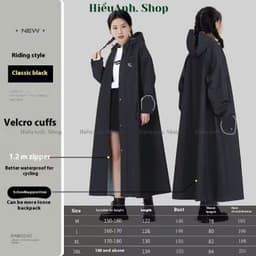 Áo mưa vải Oxford đi xe máy xe điện dạng khóa kéo, cúc bấm dày dặn chống thấm tốt - hieuanh1688 9