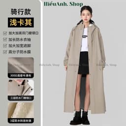 Áo mưa vải Oxford đi xe máy xe điện dạng khóa kéo, cúc bấm dày dặn chống thấm tốt - hieuanh1688 7