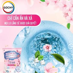 Gochy Hộp 10 Viên Sạch Bồn Cầu Clean All 50g - Tẩy Mảng Bám Khử Mùi & Diệt Khuẩn 368 Lần Xả - Hương Đào 3