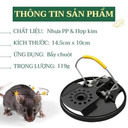 AMIZIN Bẫy Chuột Siêu Nhạy Lò Xo Mạnh, Bẫy Chuột Thép Không Gỉ, Dụng Cụ Diệt Chuột Hiệu Quả Tại Nhà AMIZIN 2