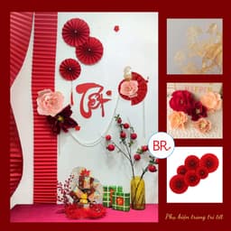 ( FREE SHIP) Set Nguyên Liệu Trang Trí Tết Nguyên Đán 2026 -  Set decor tết nhà cửa, quán cà phê, lớp học, 7