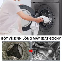 Combo Mua 6 Tặng 4 Gói Bột Vệ Sinh Lồng Máy Giặt Gochy - Tẩy lồng giặt, Làm sạch máy giặt, tặng kèm 10 viên sạch bồn cầu 9