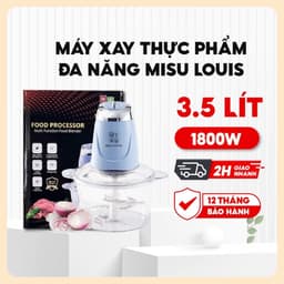 Máy Xay Thực Phẩm Đa Năng MISU LOUIS Cối Thủy Tinh 3.5L, Công Suất 500W Máy Xay Thịt Xay Sinh Tố Củ Quả 1