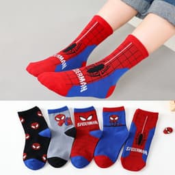 Set 10 đôi tất cotton cổ cao siêu nhân nhện bé trai , gái sợi bông mềm mại thoáng khi khử mùi dành cho bé từ 1-12 tuổi 6