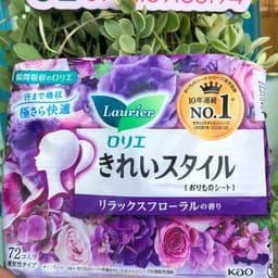 Băng vệ sinh Kao Laurie hàng ngày 72 miếng (5 mùi hương) (Tím - Hương hoa) 2