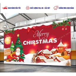 Phông Nền NOEL Decor Noel Giáng Sinh In Bạt InTheo Yêu Cầu_ Mẫu sẵn_Mẫu Thiết Kế_In Lấy Ngay 2