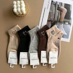 Sét 10 đôi tất cổ ngắn cho nữ nhiều mẫu mới 2025 siêu đẹp thời trang chất liệu giày giặn 8