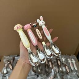 Thìa Ăn Trẻ Em , Muống Ăn Hoạt Hình inox 316 An Toàn Cho Bé , Thìa Ăn Trái Cây 8