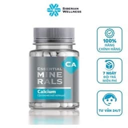 Canxi siberian Essential Minerals Calcium, hỗ trợ  phát triển của xương và răng hộp 60 viên 6