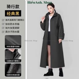 Áo mưa vải Oxford đi xe máy xe điện dạng khóa kéo, cúc bấm dày dặn chống thấm tốt - hieuanh1688 6