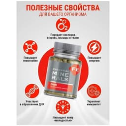 Sắt hữu cơ Essential Minerals Iron hỗ trợ chuyển hóa năng lượng, giúp giảm mệt mỏi, hộp 60 viên 4