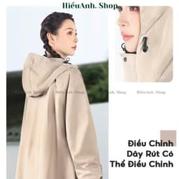 Áo mưa vải Oxford đi xe máy xe điện dạng khóa kéo, cúc bấm dày dặn chống thấm tốt - hieuanh1688 3