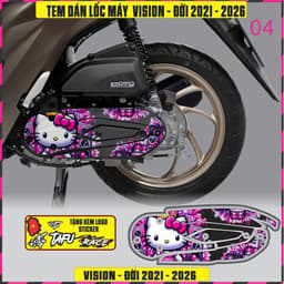 Tam Dán Lốc Máy Xe Vision Đời 2021 Đến 2026 Mẫu Mới Cực Đẹp Decal 3 Lớp Chất lượng 9