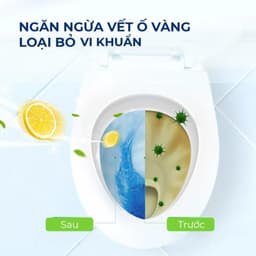 Gochy Viên Sạch Bồn Cầu Clean All 50g - Tẩy Mảng Bám Khử Mùi & Diệt Khuẩn - Tặng Chổi Cọ Đa Năng - 368 Lần Xả,Hương Đào 8