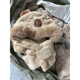 Mũ Lông Cừu 2in1 Capybara Kèm Khăn Quàng Cổ Đáng Yêu, Giữ Ấm Cùng Cánh Thiên Thần Phát Sáng Cho Bé Trang Trí Công Chúa 9