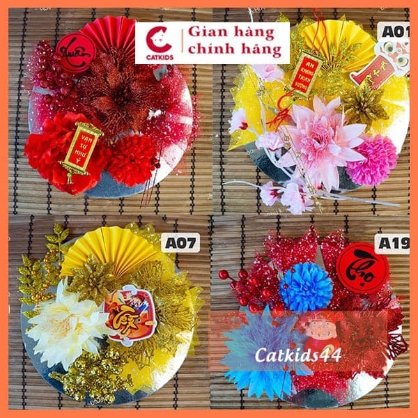 ( FREE SHIP) Set trang trí tháp bánh tháp nước Tết nhiều mẫu tiện lợi, trang trí tháp oản, tháp tài lộc Tết #35k
