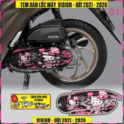 Tam Dán Lốc Máy Xe Vision Đời 2021 Đến 2026 Mẫu Mới Cực Đẹp Decal 3 Lớp Chất lượng 3